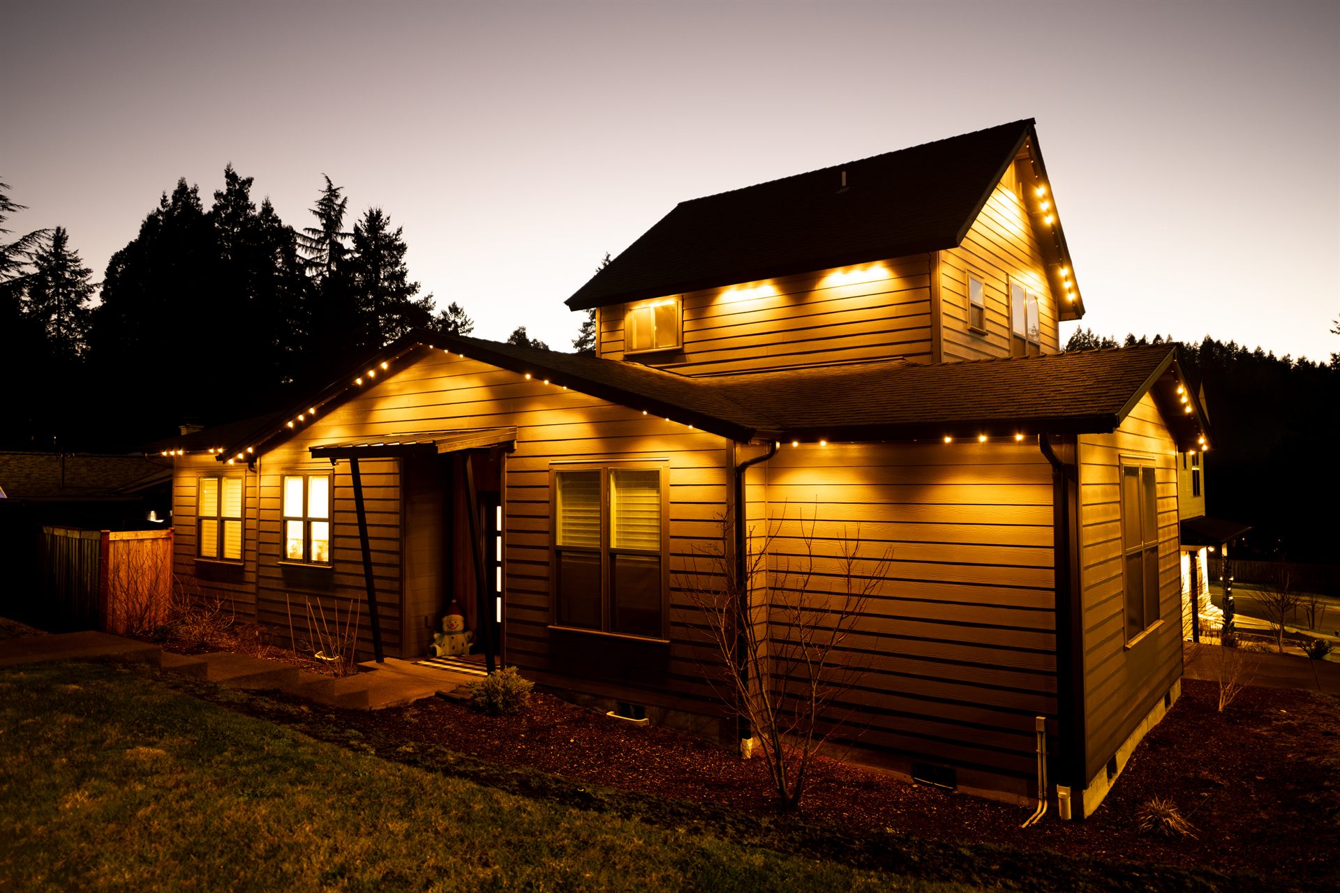 Warm white LED house